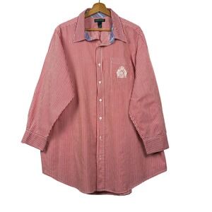 Lauren Ralph Lauren Mens Long sleeve ButtonUp Shirt L/XL Coastal Nautical Preppy